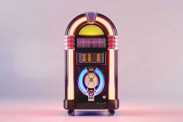 Foto jukebox retro su sfondo bianco