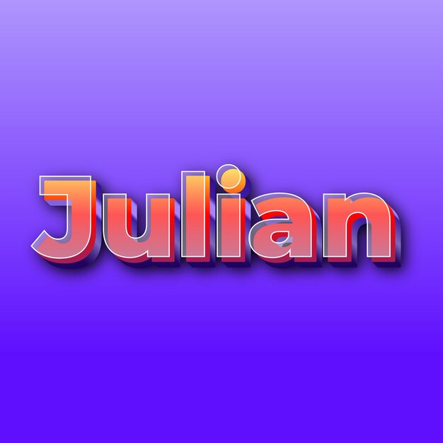 JulianText effect JPG gradient purple background card photo