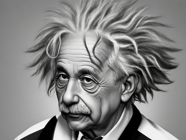 Foto july 26 2018 portret van albert einstein beroemde wetenschapper vector illustratie