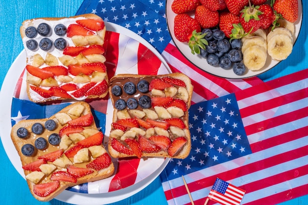 July 4 breakfast sandwich