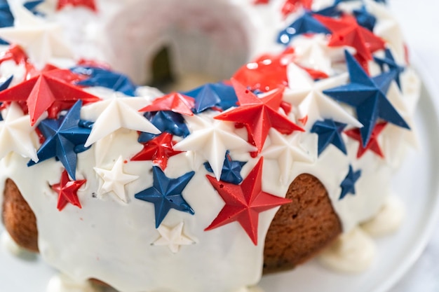 July 4th bundt cake