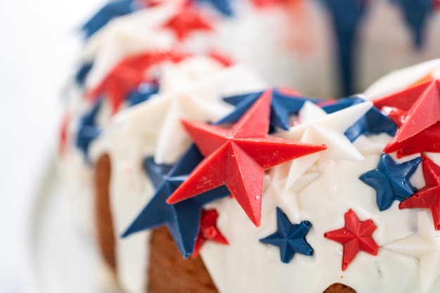 July 4th bundt cake