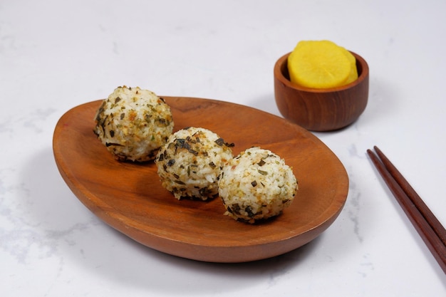 Jumeogbap  or Korean rice ball .A famous traditional Korean food,