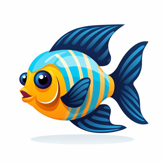 Photo jumping bass silhouette blue betta fish female fish illustrators beautiful colorful fish