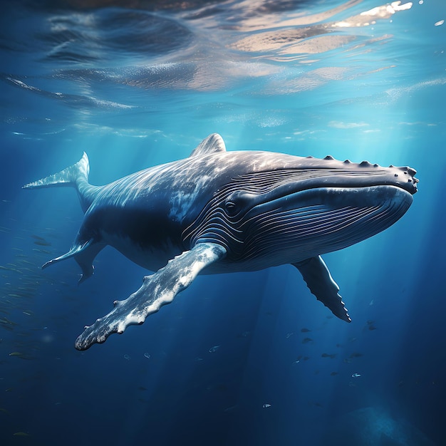 水面をジャンプするハムバッククジラ