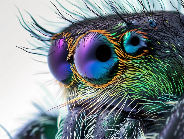 Jumping spiders eyes up close a marvel of natures art