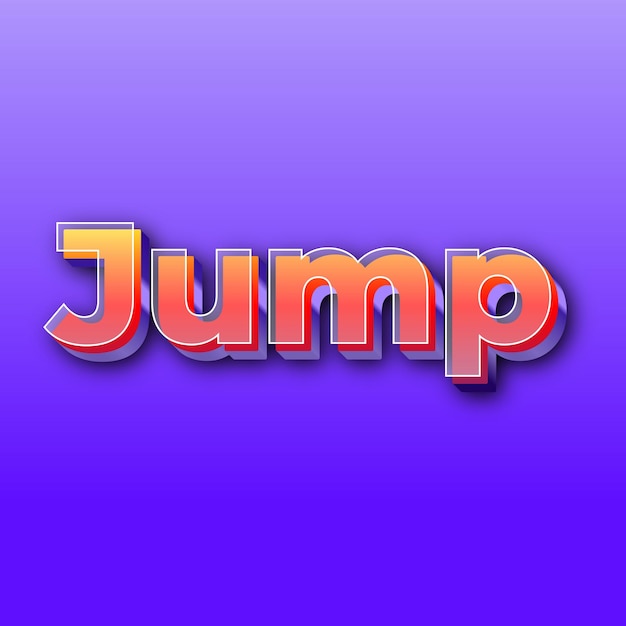 JumpText effect JPG gradient purple background card photo