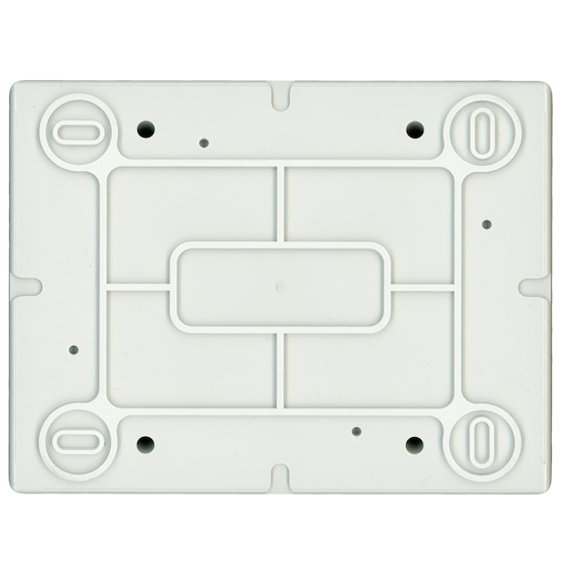 Photo junction box isolated over white