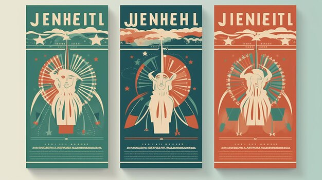 Juneteenth_celebration_vertical_poster_template Generative AI