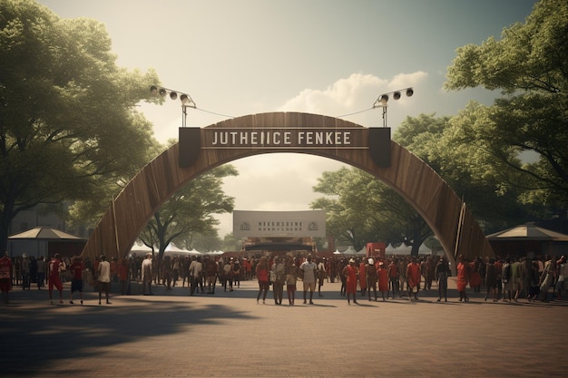 Photo juneteenth heritage festival showcasing cultural generative ai