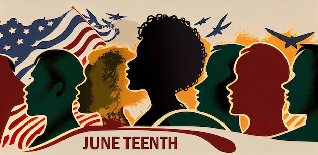 Juneteenth Independence Day Freedom or Emancipation day Generative Ai