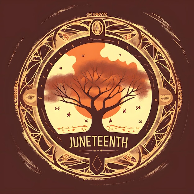 juneteenth june 18th background illustration ai generative