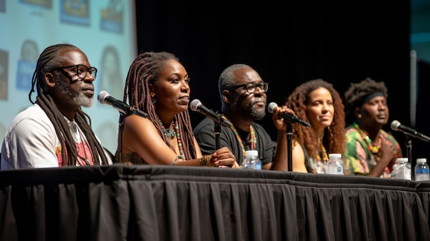 Photo a juneteenth panel discussion about the current