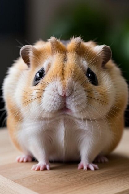 Jungar hamster on a small bread toasts