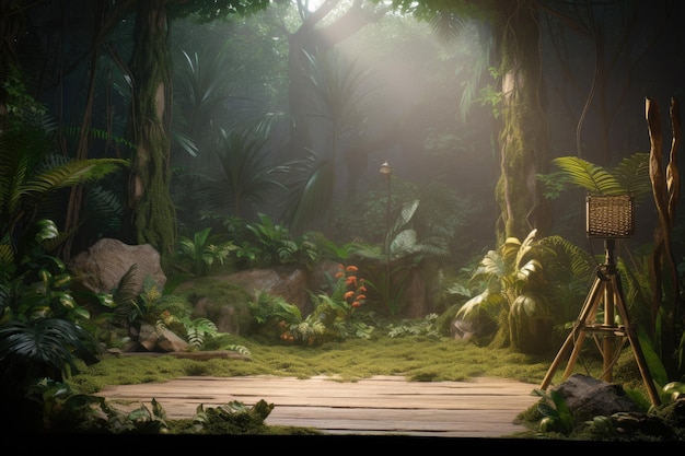 Jungle Backdrop for Model and Object Showcase