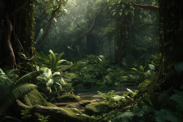 Jungle Backdrop for Model and Object Showcase