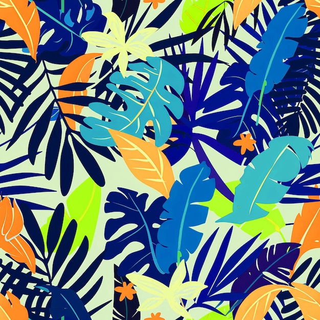 Jungle Forest Pattern Design For background Social Media Packaging Industry And Digital Media