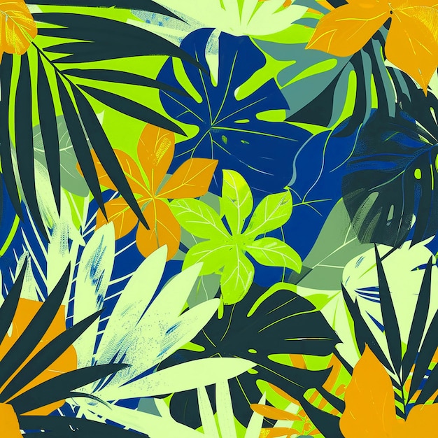 Jungle Forest Pattern Design For background Social Media Packaging Industry And Digital Media