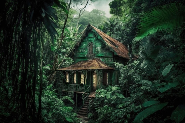 The jungle house in the jungle