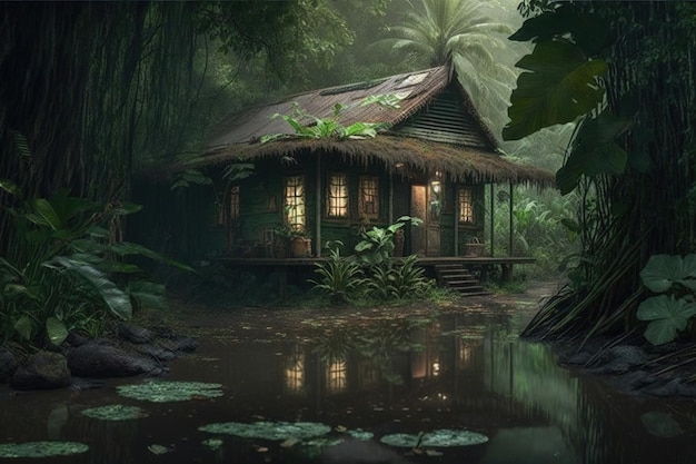 The jungle house in the jungle