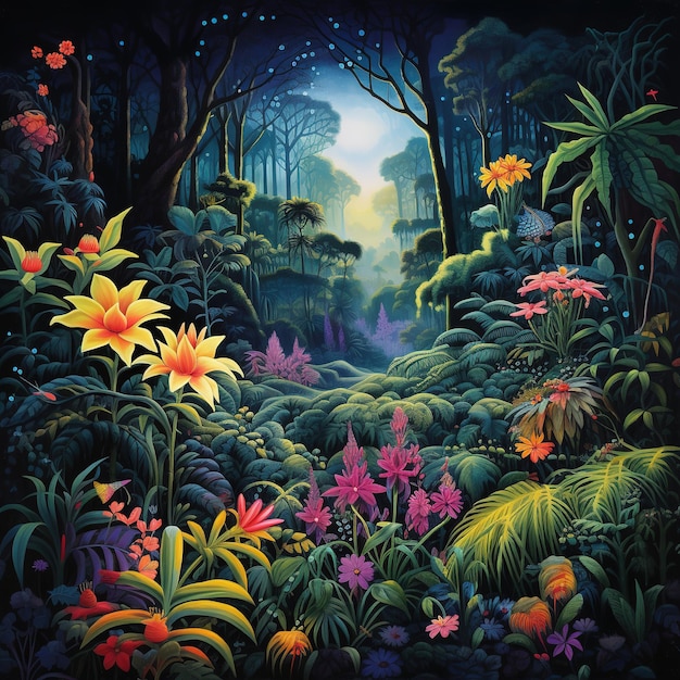 jungle scene illustration