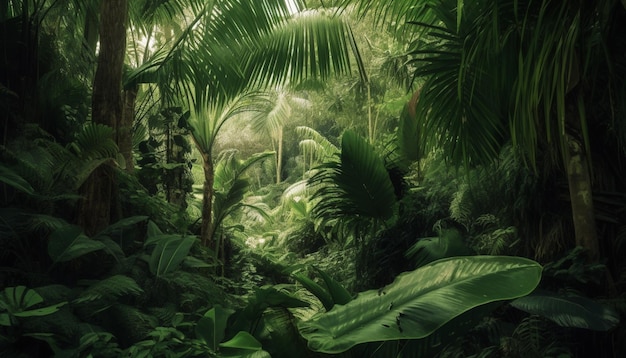 A jungle scene with a jungle scene