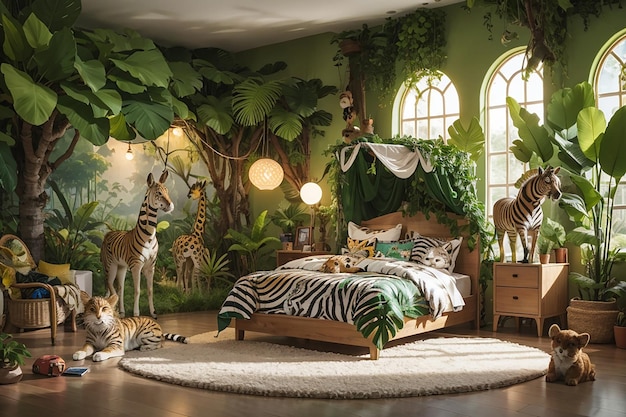 Jungle themed kids bedroom adventure awaits