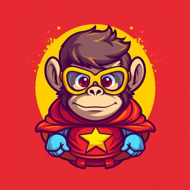 Photo jungle vibes a collection of playful monkey mascot designs and illustrations