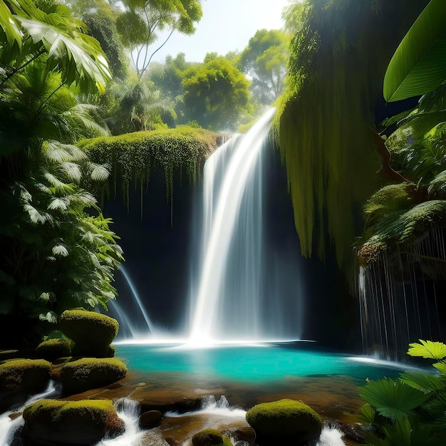 jungle waterval bos waterval landschap