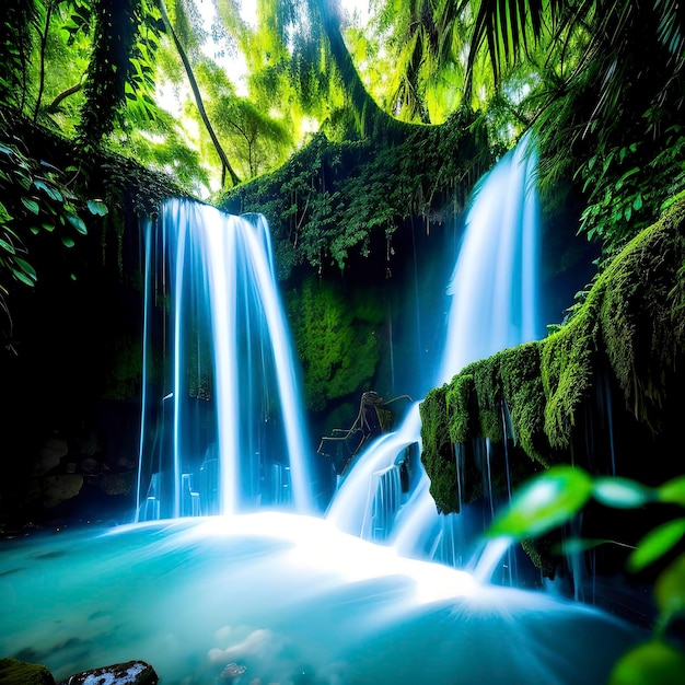 jungle waterval bos waterval landschap