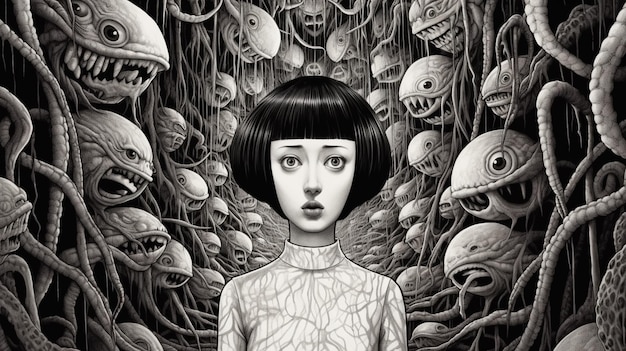 Junji Ito rt Ai Generatief