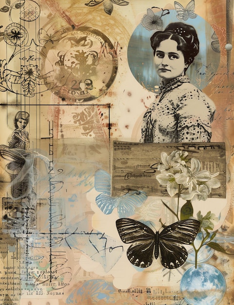 Junk journal paper Paper scraps Vintage style printable junk journal page