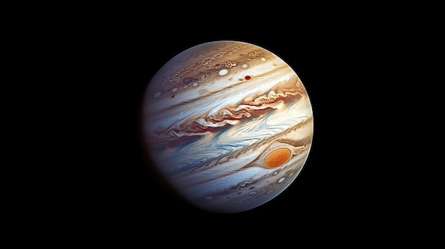 Jupiter's moon in front of the planet Jupiter Generative AI