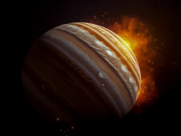 Jupiter turns into a star AI generated