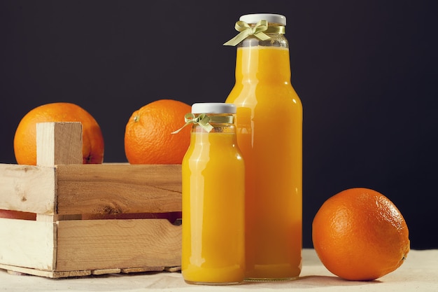 Jus d'orange op lijstclose-up