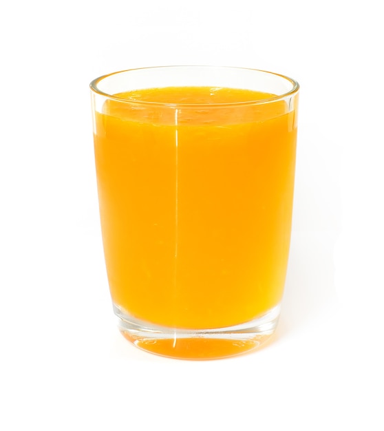 Jus d'orange op witte achtergrond