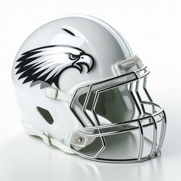 just one american football helmet with white background