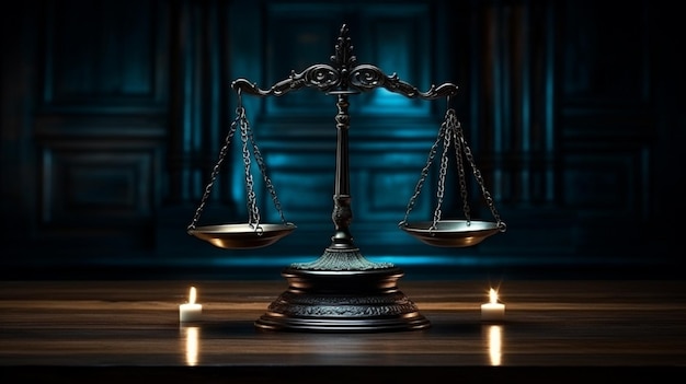 justice scales and gavel