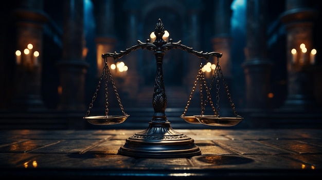 justice scales and gavel