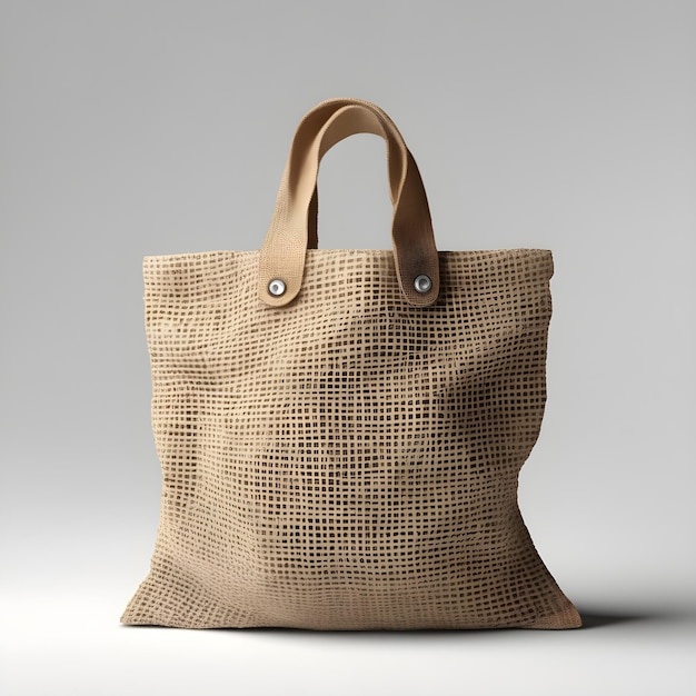 Photo jute bag as a sustainable accessory