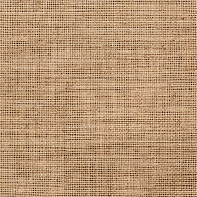 Photo jute hessian sackcloth canvas woven texture pattern background in light beige cream brown color