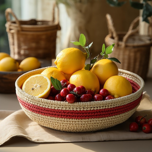 Jute_Woven_black_and_jute_doublecolor_Fruit_bowl_on_kit