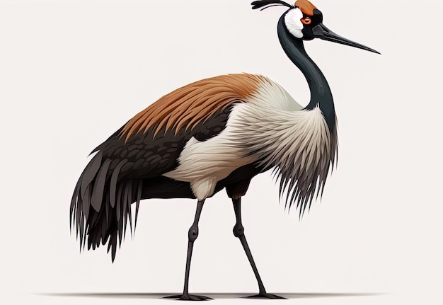 A juvenile grus japonensis popularly known as the Japanese crane or the manchurian