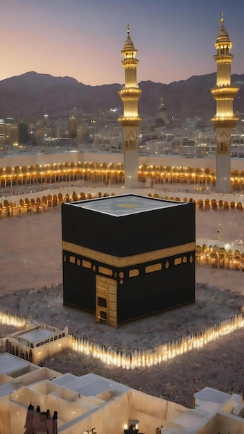 Kaaba in masjid al haram concept of islamic