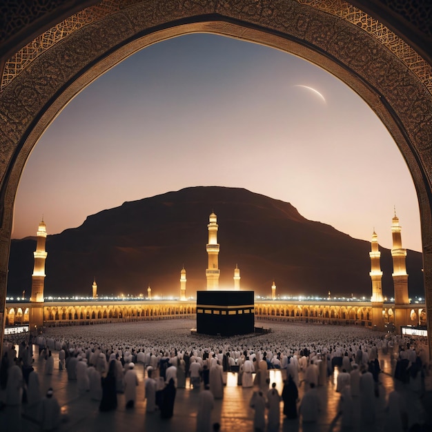 Foto kaaba alla mecca, arabia saudita