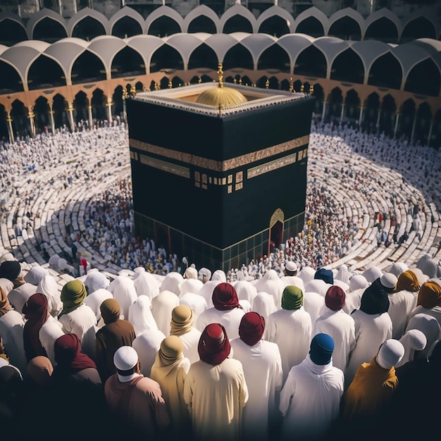 kaaba met hadj-pelgrims