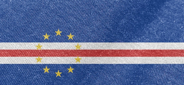 Kaapverdië vlag katoen materiaal brede vlaggen behang gekleurde stof Kaapverdië vlag achtergrond