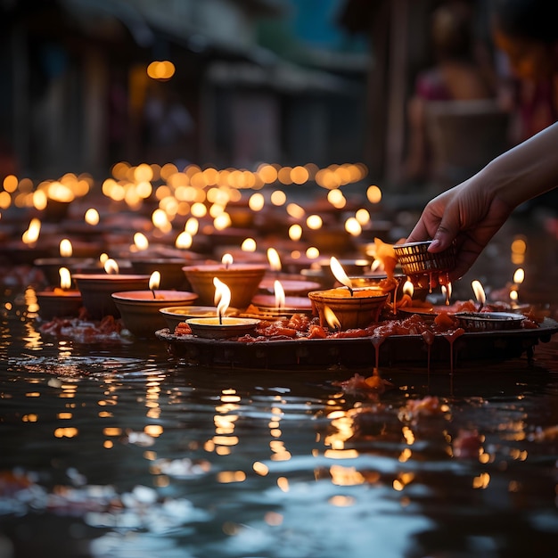 Foto kaarsen op diwali dagen