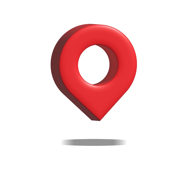 kaart aanwijzer pictogram gps locatie symbool 3D illustratie