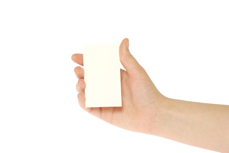 Foto kaart in de hand